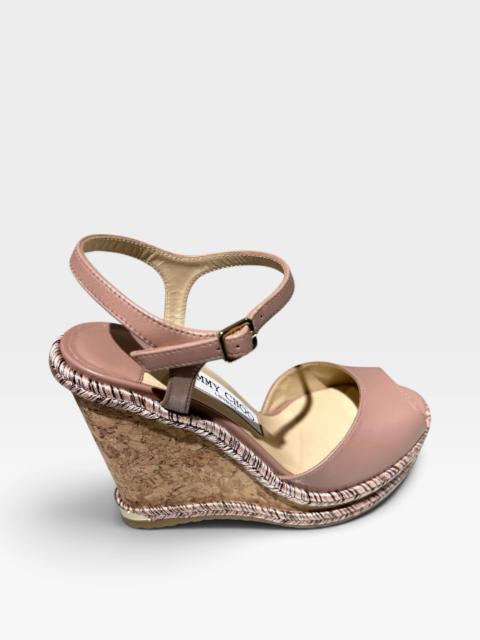 JIMMY CHOO Jimmy Choo Perla Leather Wedges