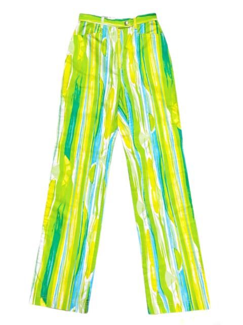 GUCCI Gucci Spring 1996 Tom Ford Green Psychedelic Print Denim Jeans Pants 38