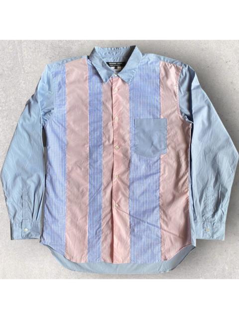 Comme Des Garçons Fall15 Pink/Stripe Patches Shirt