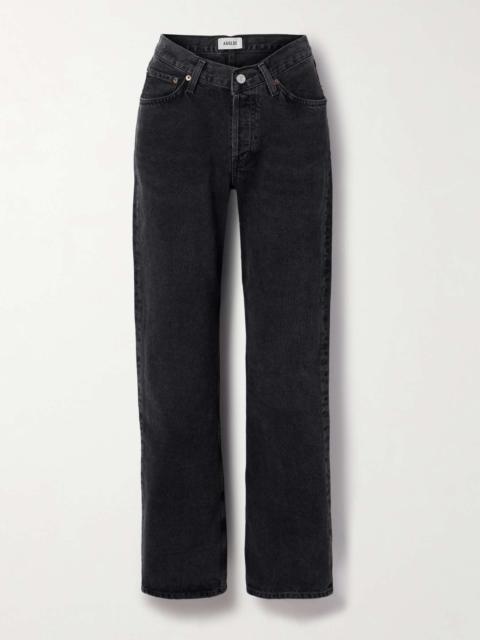 V-Waist Kelly high-rise straight-leg jeans Black