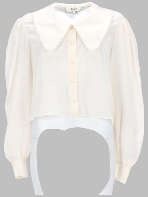 Chloé Chloé Women Blusa Con Maniche A Sbuffo In Crêpe De Chine