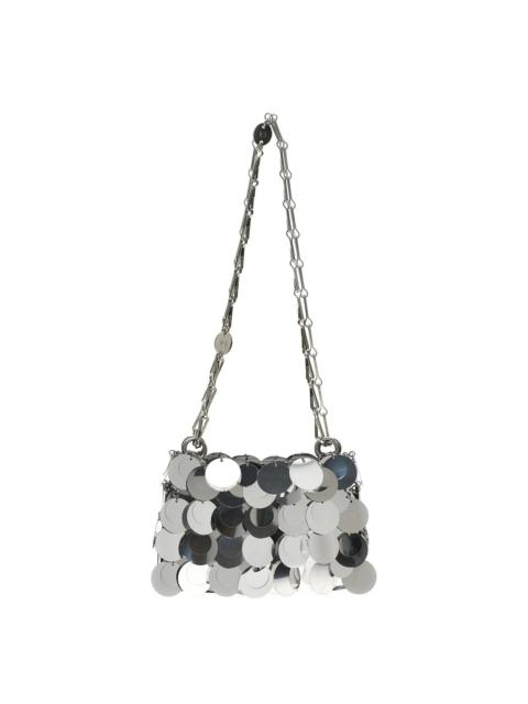 rabanne RABANNE Sparkle Discs Nano Silver Shoulder Bag New And Authe
