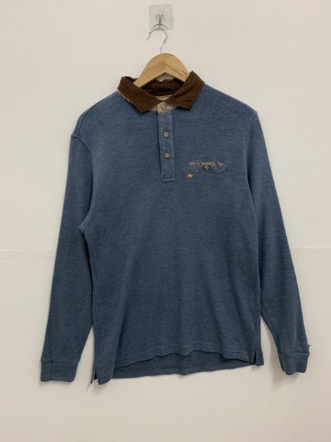 Other Designers Vtg Golden Bear Long Sleeve Polo Shirt Large Blue