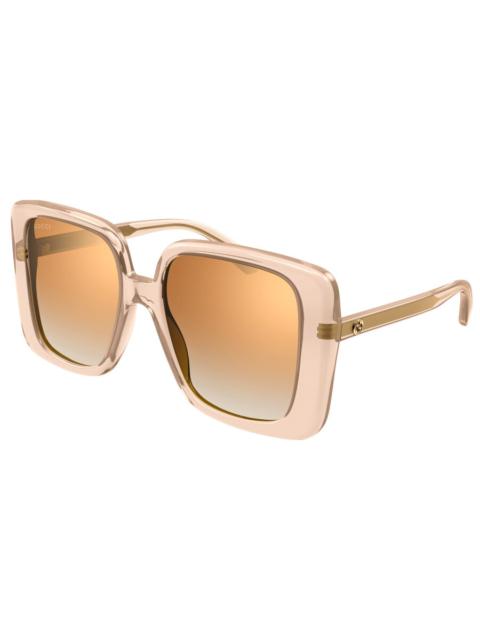 GUCCI Gucci Brown Mirror Square Ladies Sunglasses GG1314S 005 55