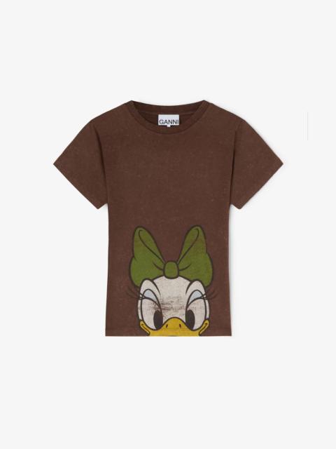 GANNI DAISY DUCK BROWN BABY FIT T-SHIRT