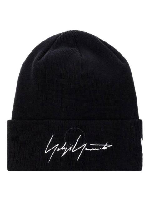 Yohji Yamamoto X New Era Black Logo Embroidered Cotton Beanie, Brand Size 3