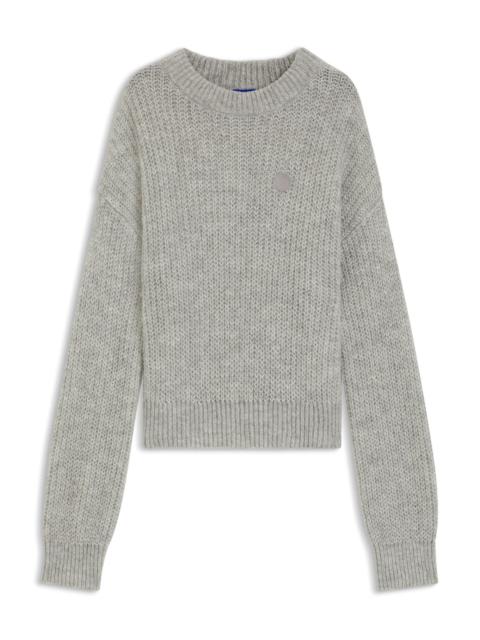 HUGO KNITTED SWEATER WITH HAPPY HUGO BADGE