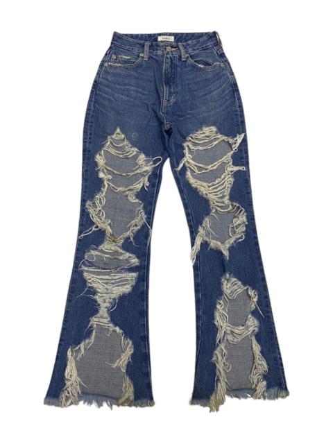 Other Designers If Six Was Nine - FLARE JEANS🔥EVRIS DISTRESSED THRASHED BOOTCUT DENIM JEANS
