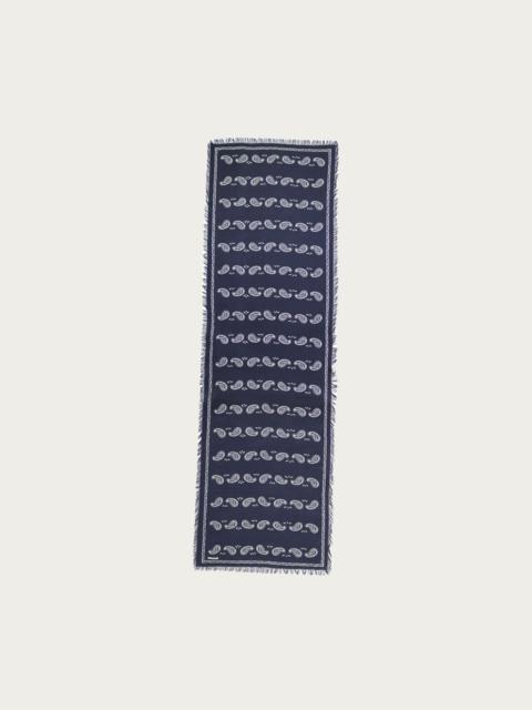 Kapital Rayon Fringe Stole (PECOS Paisley) - Navy
