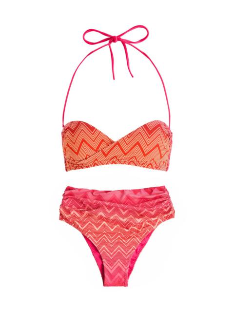 Missoni Missoni Zigzag-printed Lamé Bikini
