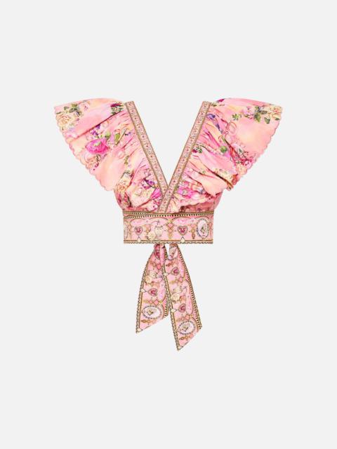 CAMILLA RUFFLE WRAP TOP