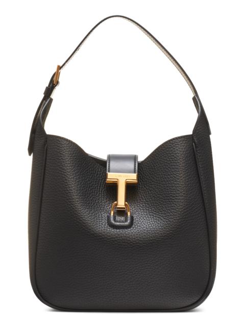 TOM FORD TOM FORD Small Monarch Leather Hobo Bag in 1N001 Black at Nordstrom