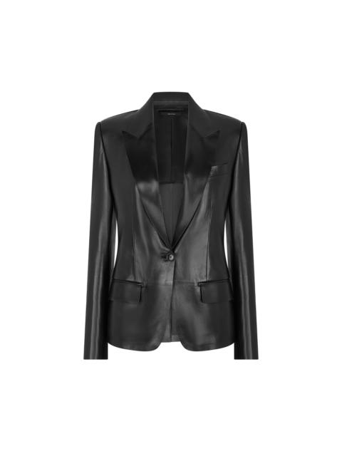 TOM FORD SILKY GUANTERIA LEATHER SINGLE BREASTED JACKET