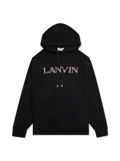 Lanvin LANVIN EMBROIDERED HOODIE - BLACK