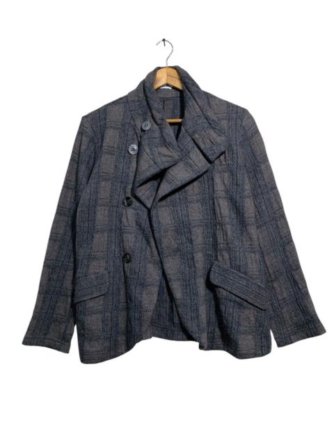 ISSEY MIYAKE 🔥ISSEY MIYAKE PLANTATION WOOL TARTANS JACKET