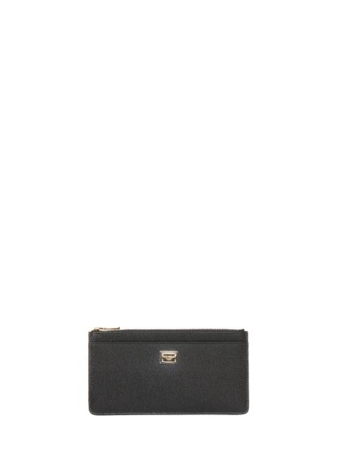 Dolce & Gabbana Dolce & Gabbana Women Large Black Dauphine Leather Card Case