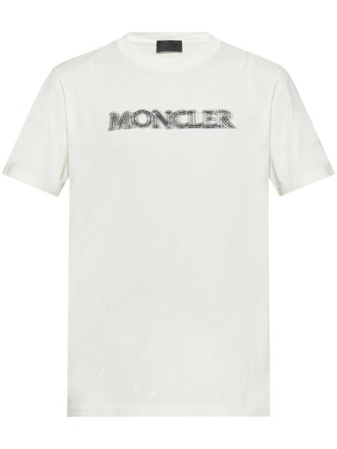 Moncler blurred-logo cotton T-shirt