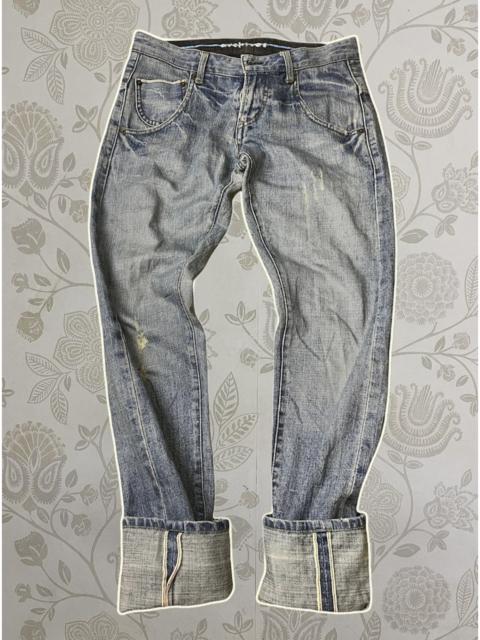 Archival Clothing - Distressed ARCHIVES Redline Selvedge Denim Jeans