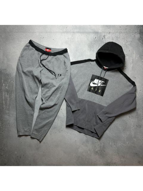 Nike Grey Nike AIR Cotton Fleece Suit Oversize Drill Track Suit