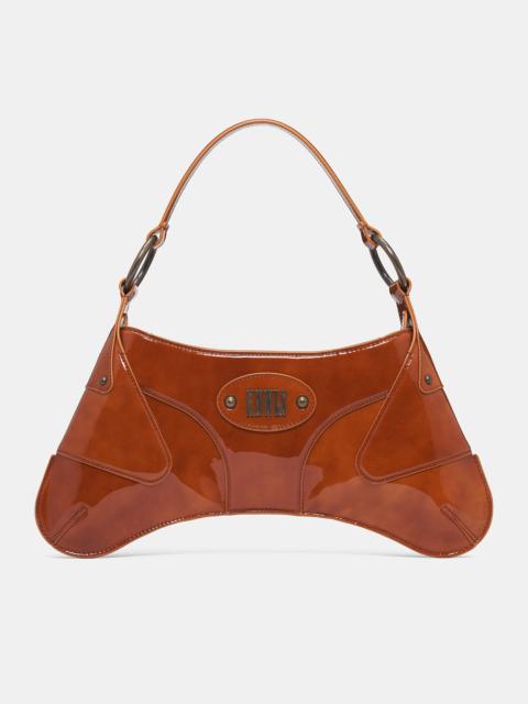 KNWLS Rust Patent Leather Razr Bag