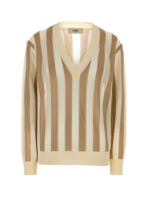 FENDI Fendi Women Embroidered Silk Blend Sweater