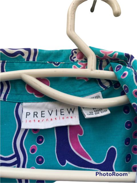 Other Designers Art - Vintage Preview International Marine Motive Button Shirt