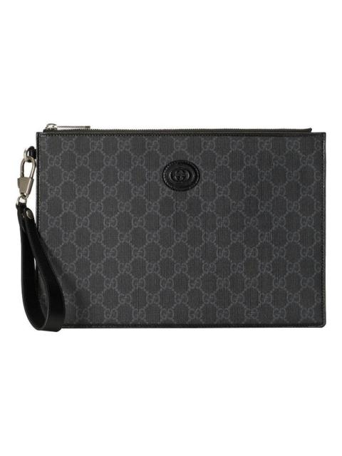 GUCCI Gucci Pouch With Interlocking G 'Black' 672953-92TCN-1000