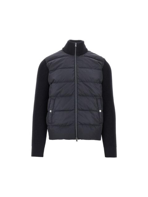 Herno Herno Padded Nylon and Wool Cardigan Blue Men