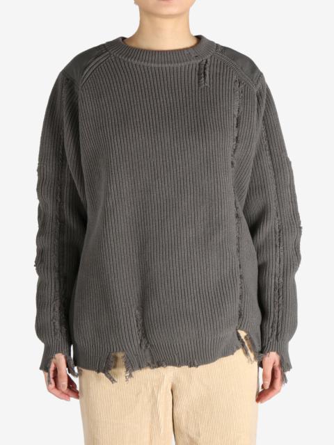 Y's Y'S - Women Distressed Military Sweater