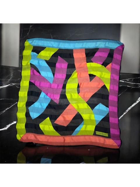 SAINT LAURENT YSL geometric silk scarves 60cm