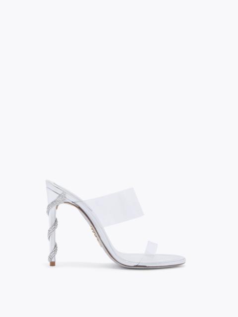 RENE CAOVILLA CELEBRITY SILVER MULE 105