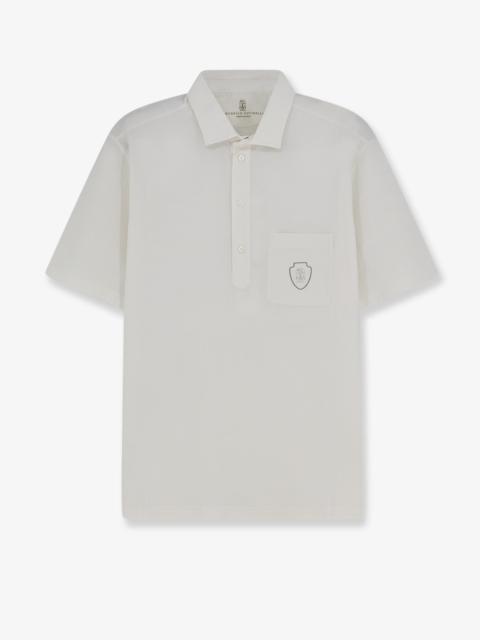 Brunello Cucinelli Brunello Cucinelli Men Virgin Wool Polo Shirt With Front Logo Patch
