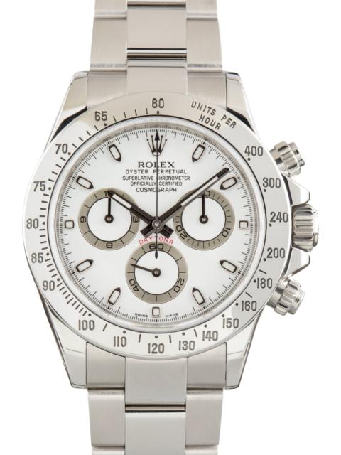 ROLEX Pre-Owned Rolex Daytona White Chronograph Dial Ref 116520