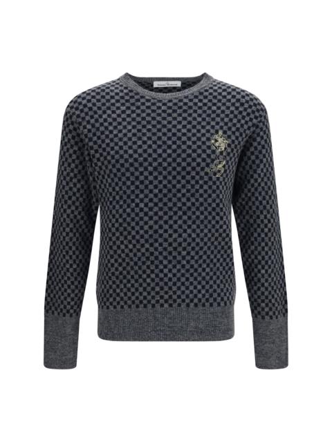 Vivienne Westwood Vivienne Westwood Checkmate Alpaca Sweater Grey/Navy