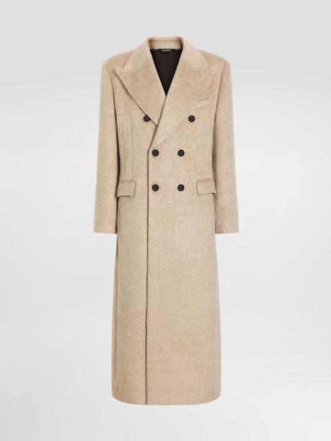 Dolce & Gabbana Long-haired mohair blend double-breasted coat