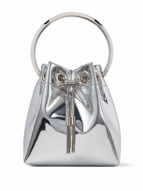 JIMMY CHOO Jimmy Choo Bon Bon Metallic-effect Bucket Bag