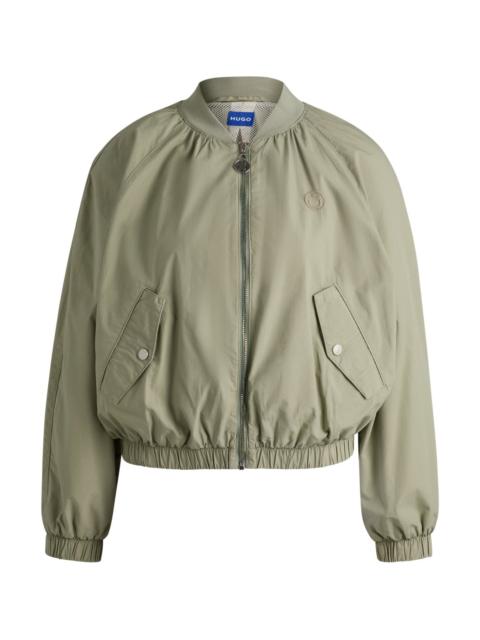 HUGO BOMBER JACKET IN PAPER-TOUCH COTTON
