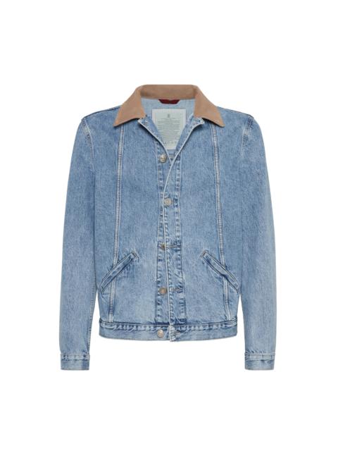 Brunello Cucinelli Brunello Cucinelli Denim jacket in Light Blue Denim at Nordstrom