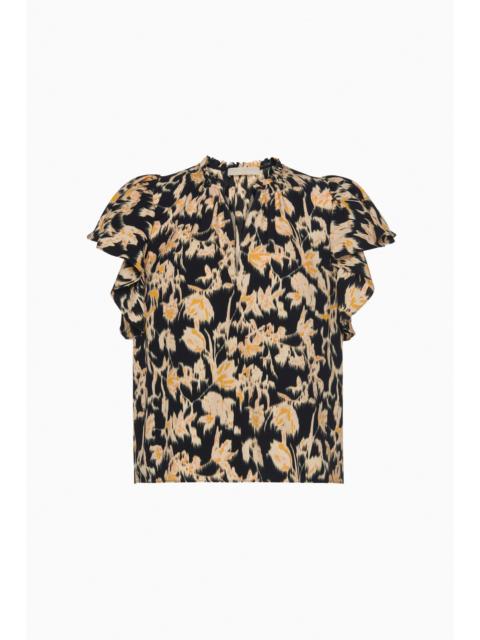 ULLA JOHNSON Lilo Flutter Sleeve Blouse