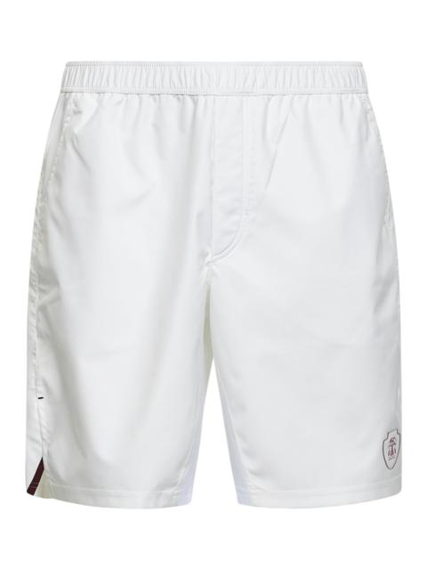 Brunello Cucinelli Brunello Cucinelli Men White Nylon Logo Bermuda Shorts