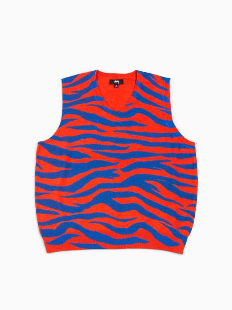 Stüssy Stüssy Tiger Printed Sweater Vest Red