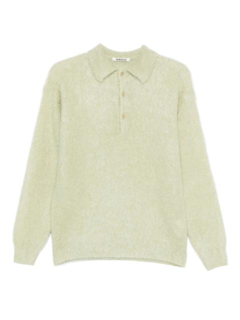 AURALEE button-up sweater