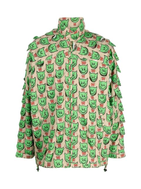 Walter Van Beirendonck MOTIF-PRINT ZIP-UP JACKET