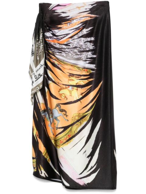 Diesel Women Printed Midi Skirt