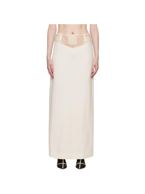beaufille Off-White Roma Maxi Skirt