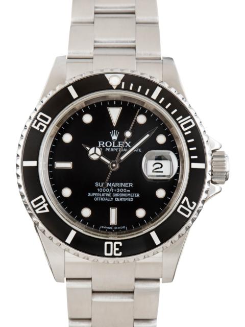 ROLEX Pre-owned Rolex Submariner Ref 16610T Black Dial