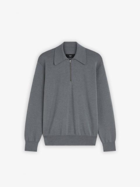 PHOEBE PHILO Zip grey polo top