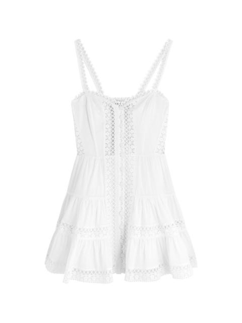 Charo Ruiz Charo Ruiz Ibiza Lenora Lace-embellished Cotton-blend Mini Dress