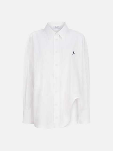 THE ATTICO ''DIANA'' WHITE AND NAVY BLUE SHIRT