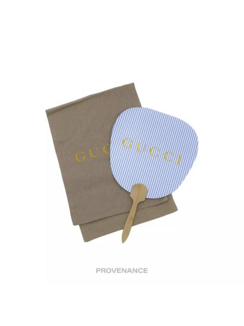 GUCCI Gucci Logo Bamboo Hand Fan - Striped